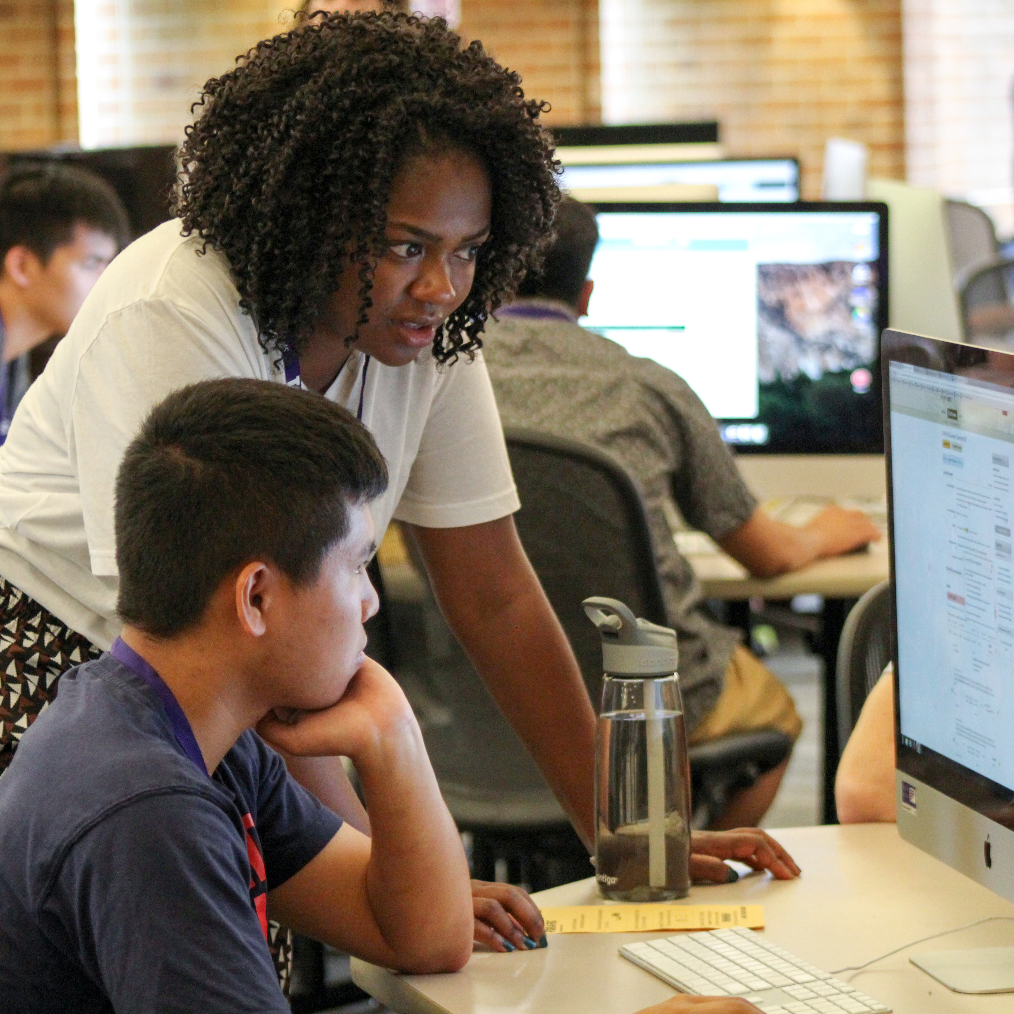 adviser with student